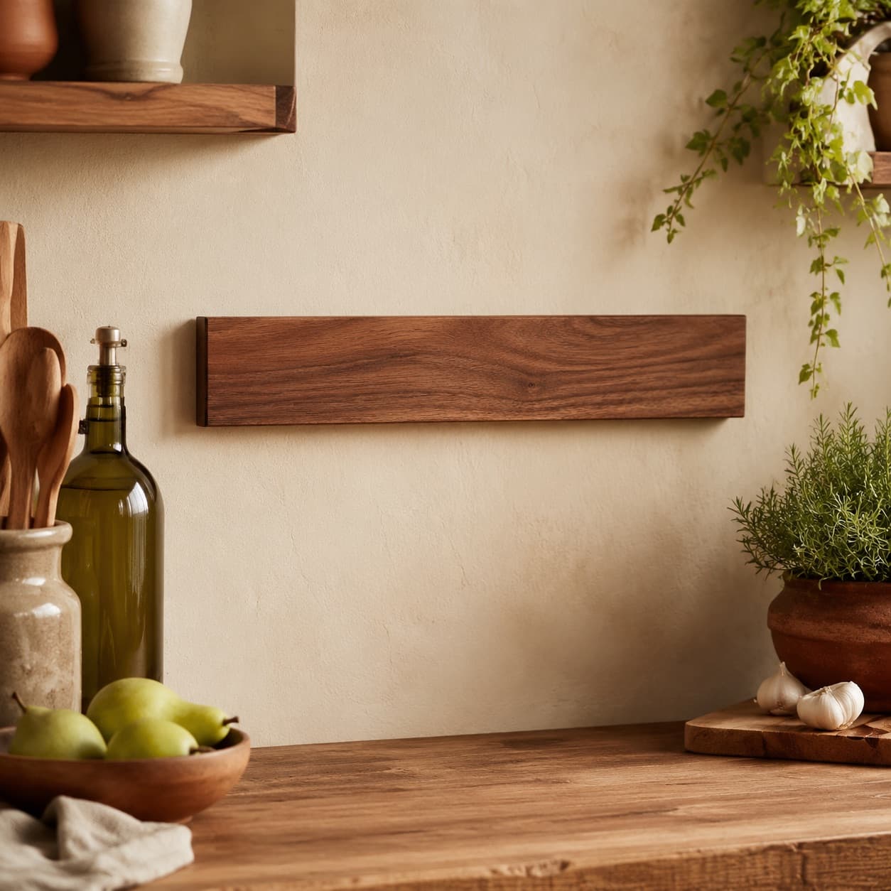 Magnetic Knife Strip (Wood)